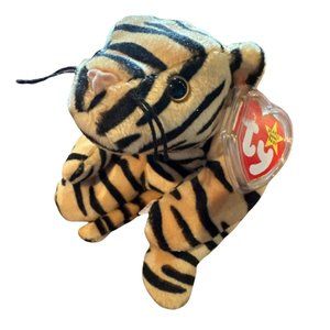 Ty Beanie Baby Stripes the Tiger - NWMT Tag errors
